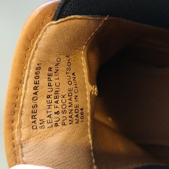 Steve Madden, brown leather and black ankle high boots, size 6, NWT, womens - Picture 5 of 7